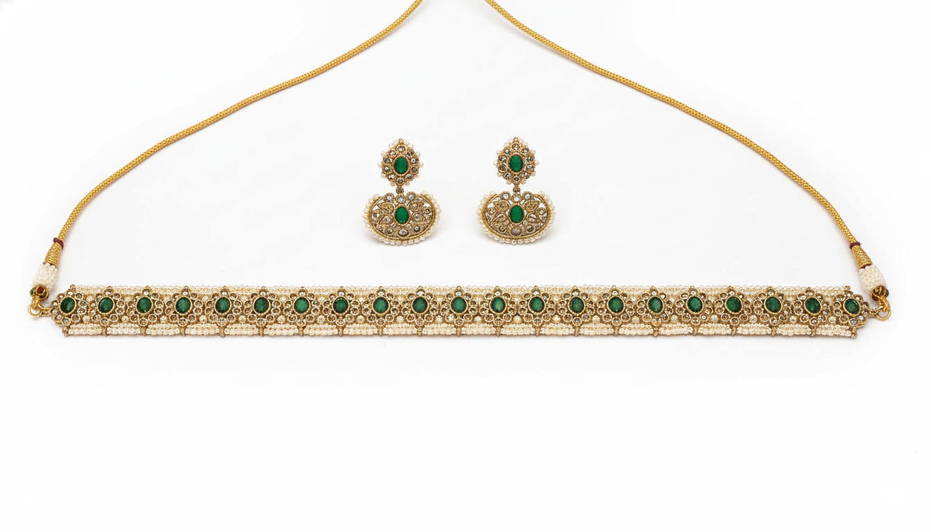 Emerald Chocker Set Ajustable