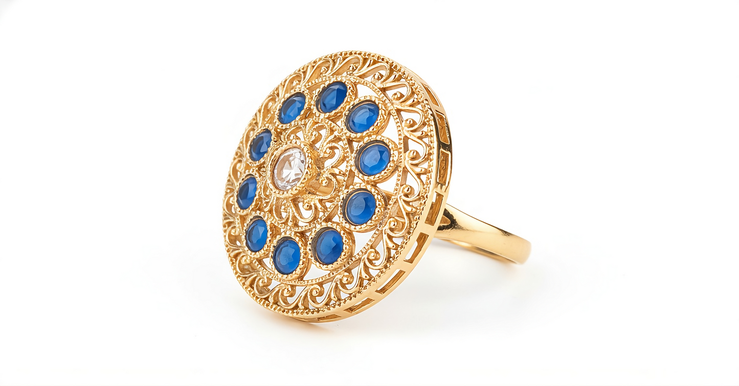 Blue Harmony. Anillo Ajustable