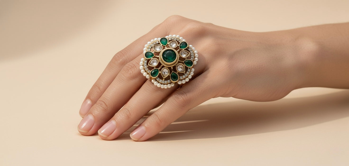 Celestial Emerald. Anillo Ajustable
