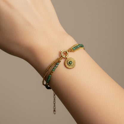 Luz esmeralda brazalete