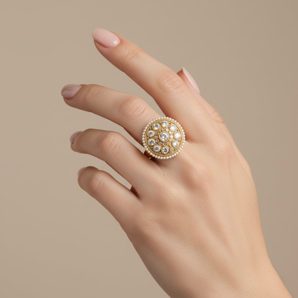 Golden Aurora anillo ajustable