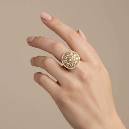 Golden Aurora anillo ajustable