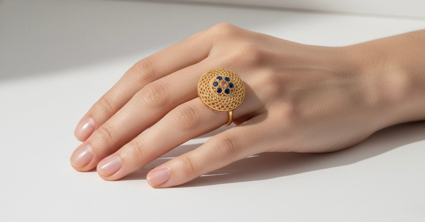 Golden Serenity. Anillo Ajustable