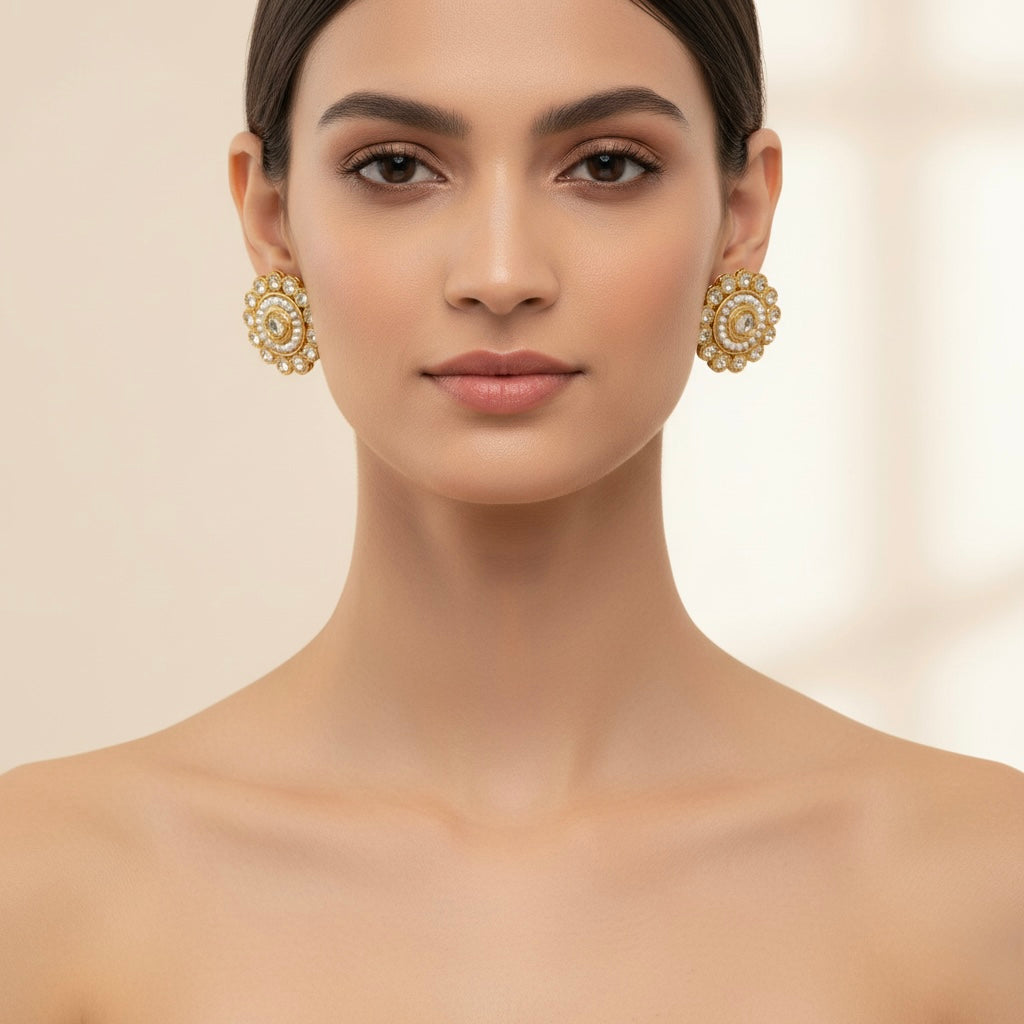 Golden Petal pendientes