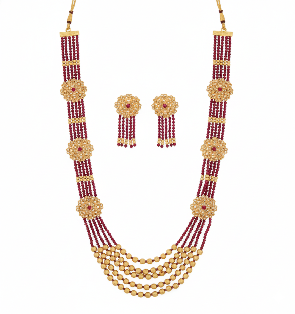 Ruby Cascade Set Ajustable